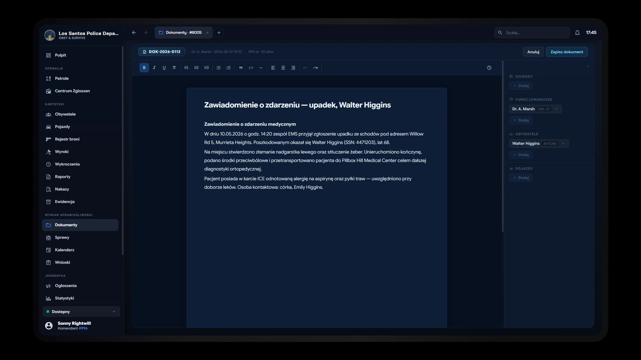 A writing environment, not an administrative form