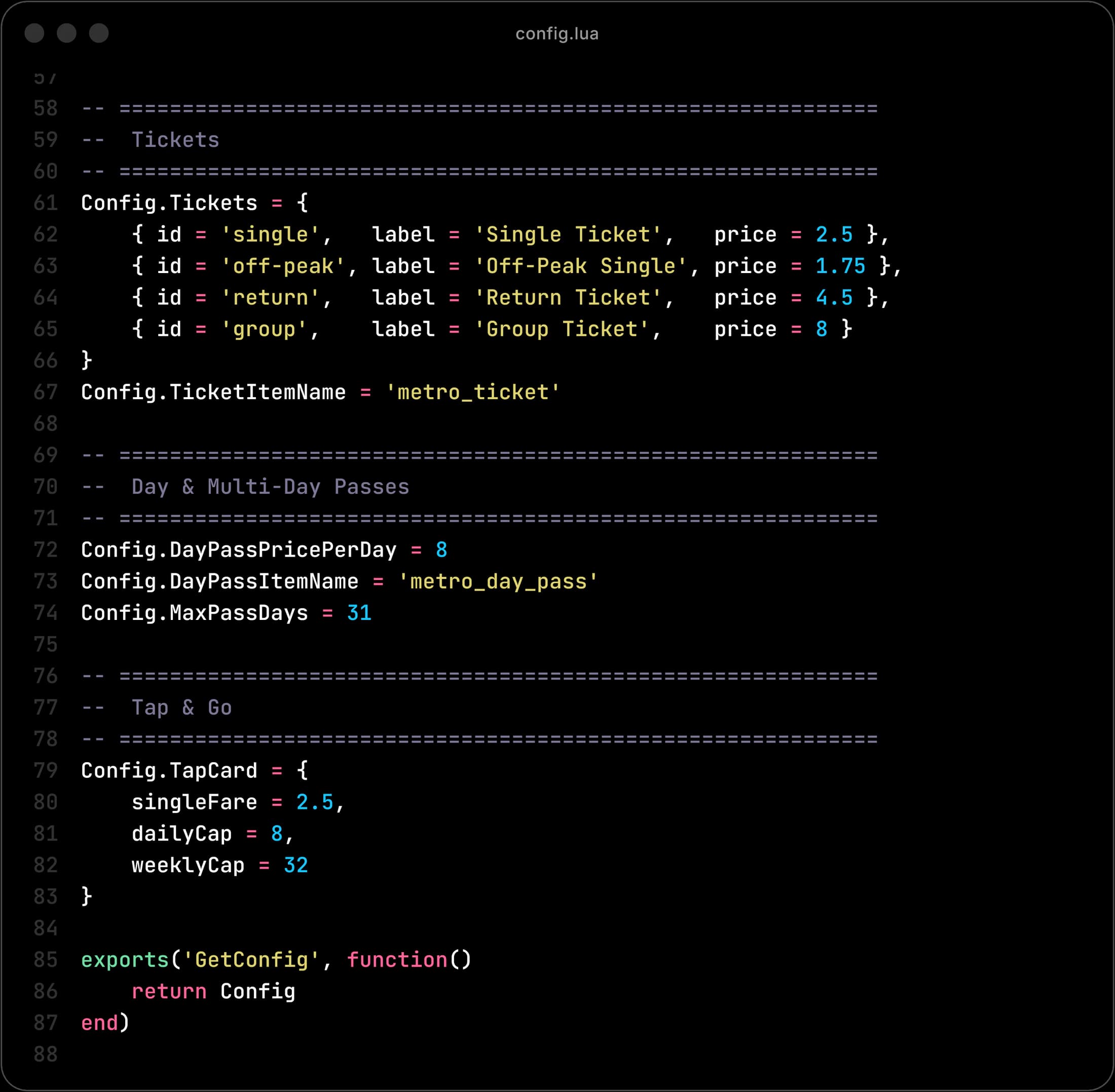 Config.lua designed for zero-friction server deployment (part 3 of 3)