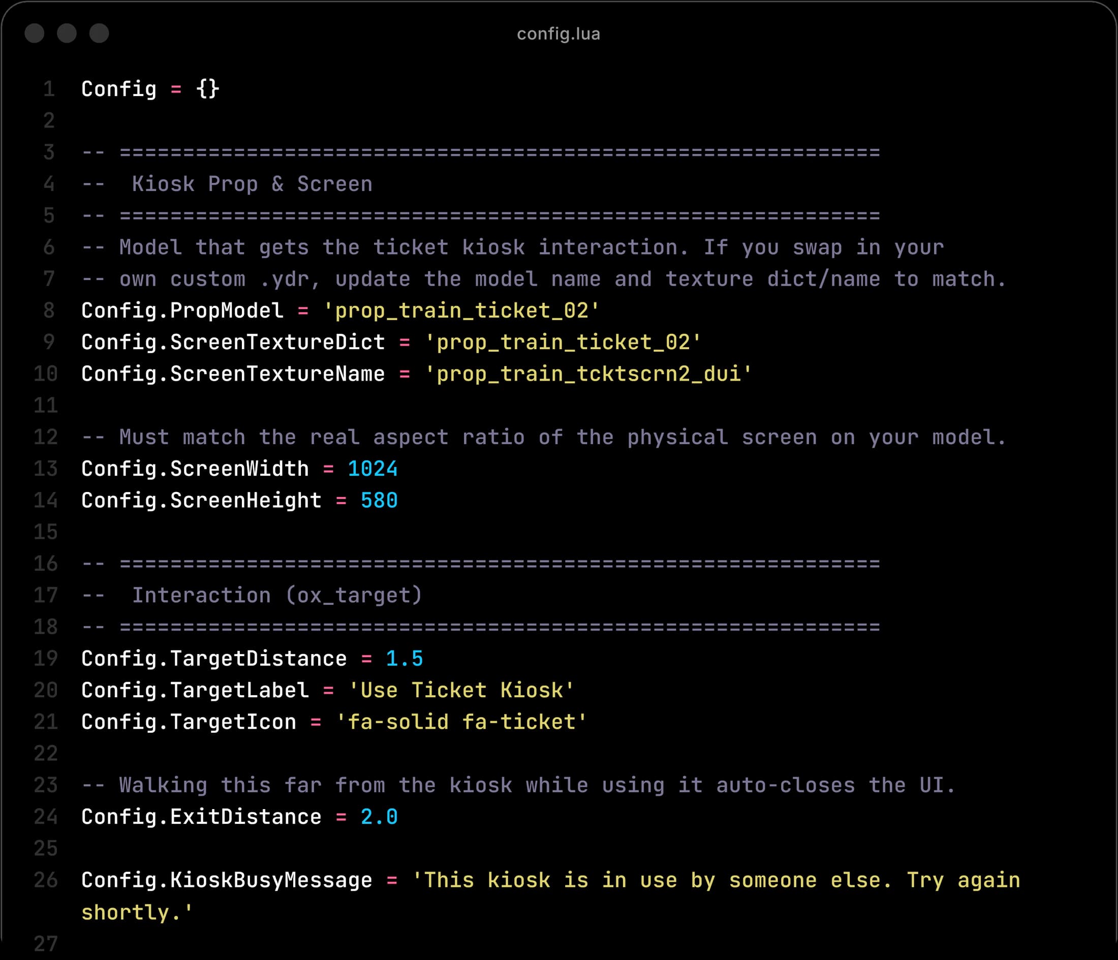 Config.lua designed for zero-friction server deployment (part 1 of 3)